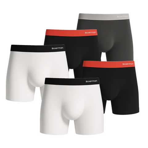 Combo 5 Quần lót Boxer nam 3D-PRO ép nhiệt định hình - Tặng 1 quần