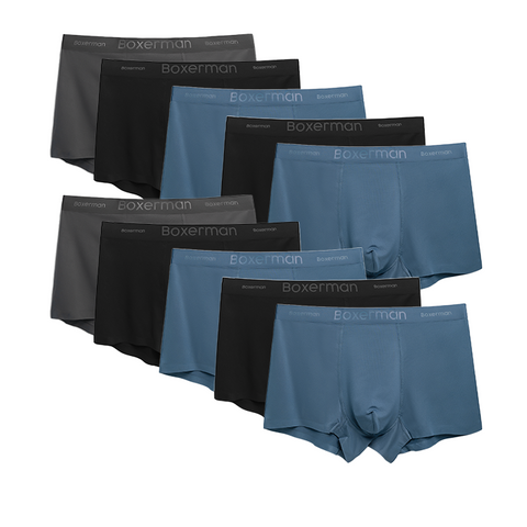 Combo 10 quần lót Boxer nam NATURAL gỗ sồi mềm mại - Tặng thêm 2 quần + Túi giặt