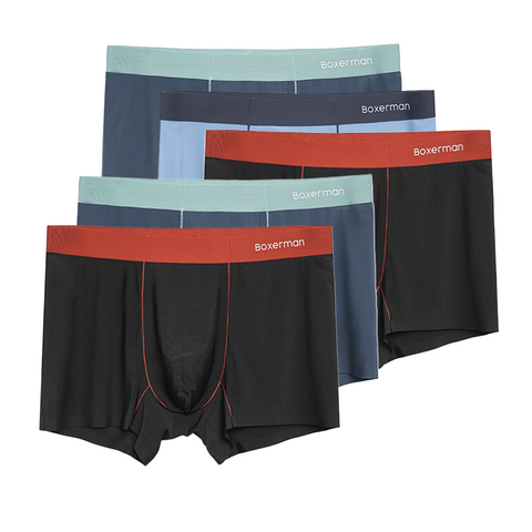 Combo 5 quần lót Boxer nam PROLINES COLOR lụa băng mạnh mẽ