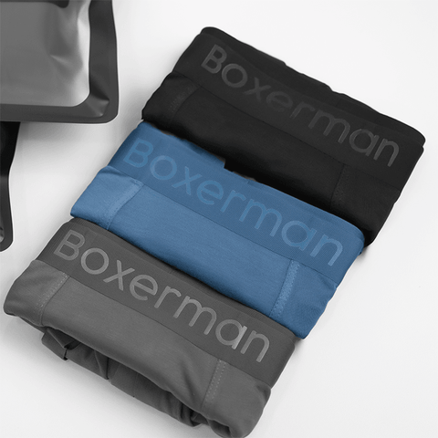 Combo 3 quần lót Boxer nam NATURAL gỗ sồi mềm mại - Boxerman.vn